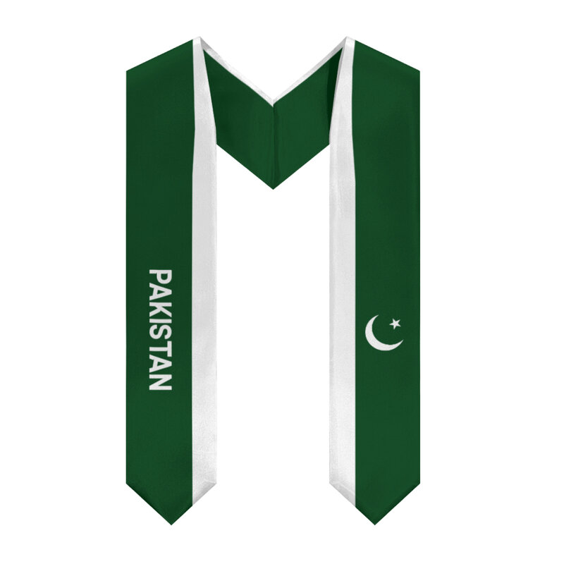 Più design scialle di laurea bandiera del Pakistan e bandiera degli stati uniti stola fascia Honor Study a bordo studenti internazionali