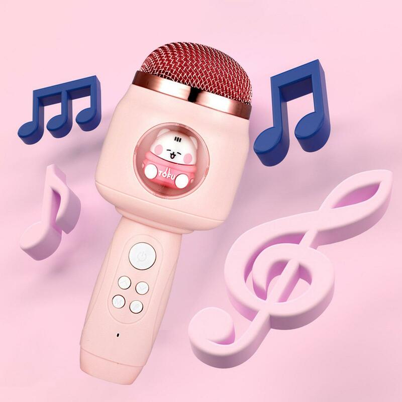 Microphone Bluetooth avec lumières LED, microphone chantant, machine pour enfants
