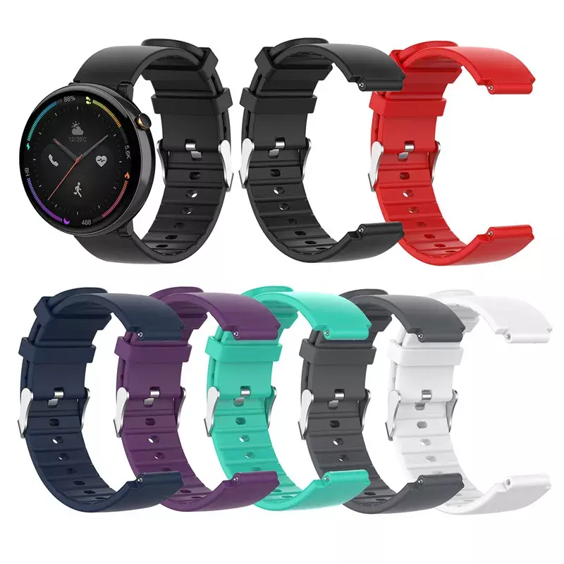 Soft Silicone Wrist Strap For Amazfit Nexo Global Smartwatch Replacement Bracelet Wristband For Amazfit 2 A1807 Band