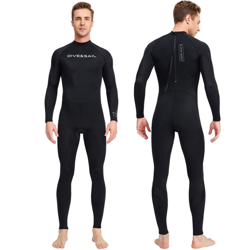 Fato de natação de secagem rápida para homens, proteção UV de nylon adulto, traje de mergulho com snorkel, esportes aquáticos, roupa de mergulho de peça única