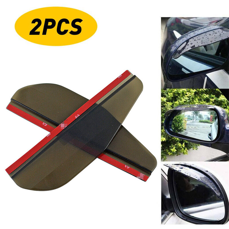 2x Car Rearview Side Mirror Rain Panel Eyebrow Sunshade Auto Accessories Sunshade & Rain Shade Universal Exterior Auto Accessory