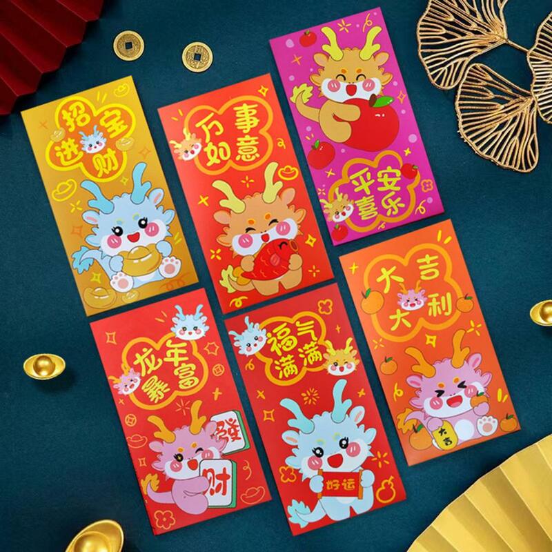 Dragon Pattern Envelope New Year Money Packet Chinese New Year Envelopes Dragon Pattern Lucky Packets for Spring Festival Set