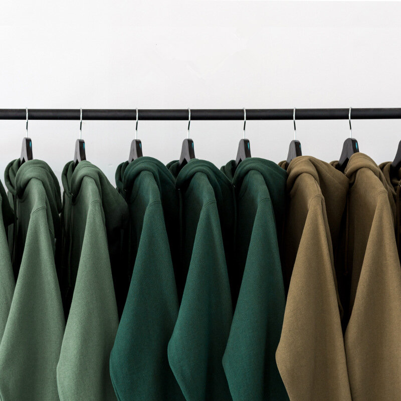 Mrmt-男性用ソリッドカラーフリースフード付きセーター、水平織り、クールトーン、新品、250g、2024