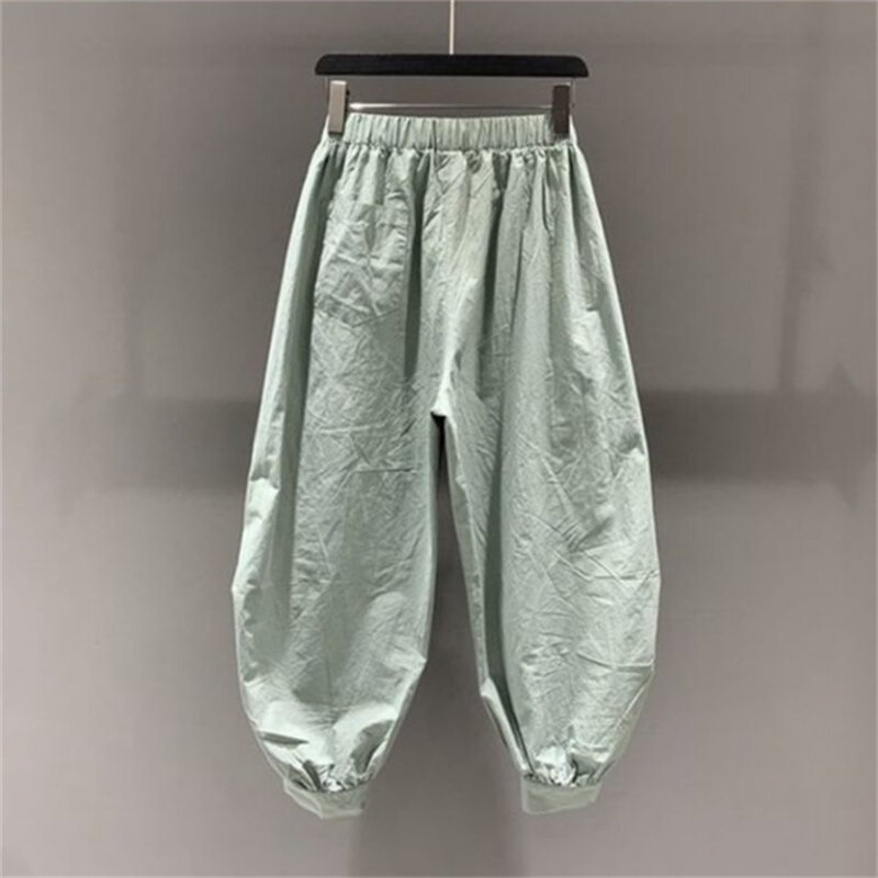 Pantalones bombachos sueltos para hombre, pantalón informal de estilo callejero, japonés, primavera y verano, 2024