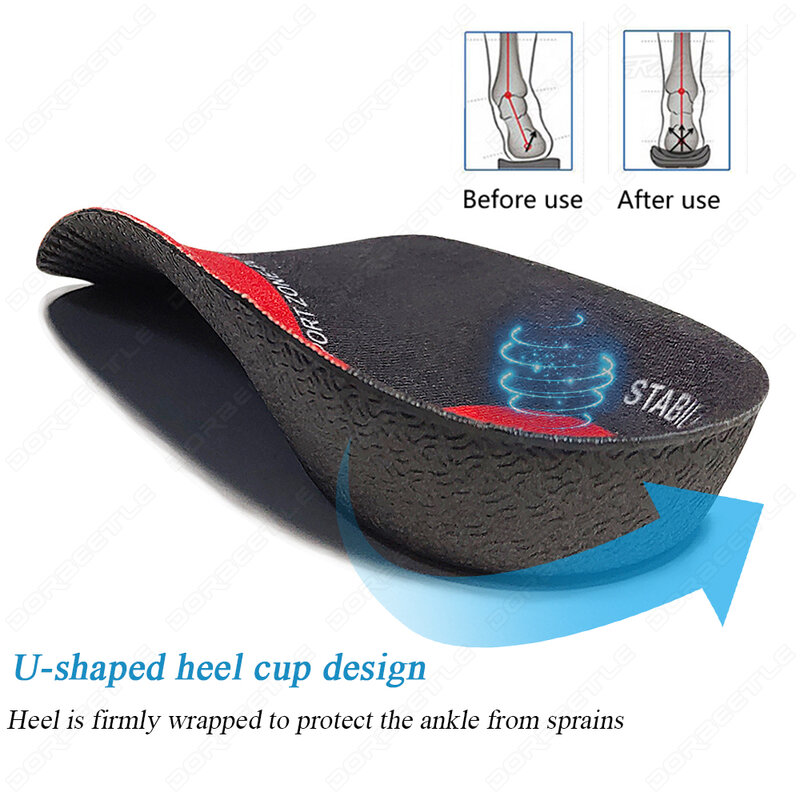Vflon Orthotic Shoe Accessorie Insert Insoles Hard Arch Support 3.5Cm Half Shoe Insoles For Shoes Sole Fixed Heel Orthopedic Pad