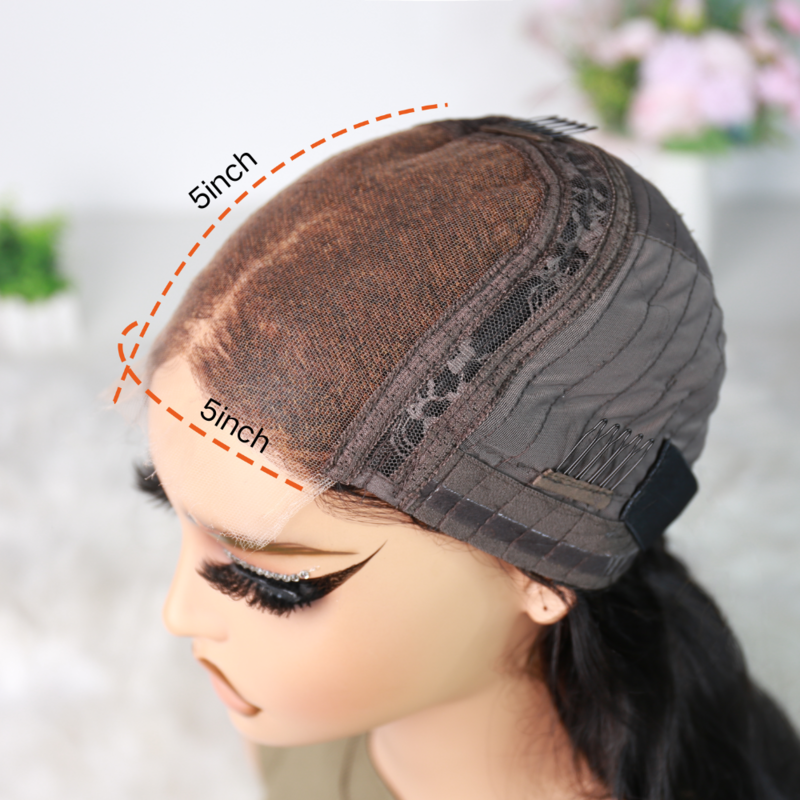 Millionaire Queen-peluca recta de encaje HD Real, pelo humano sin pegamento con cierre de 180% de densidad, 5x5