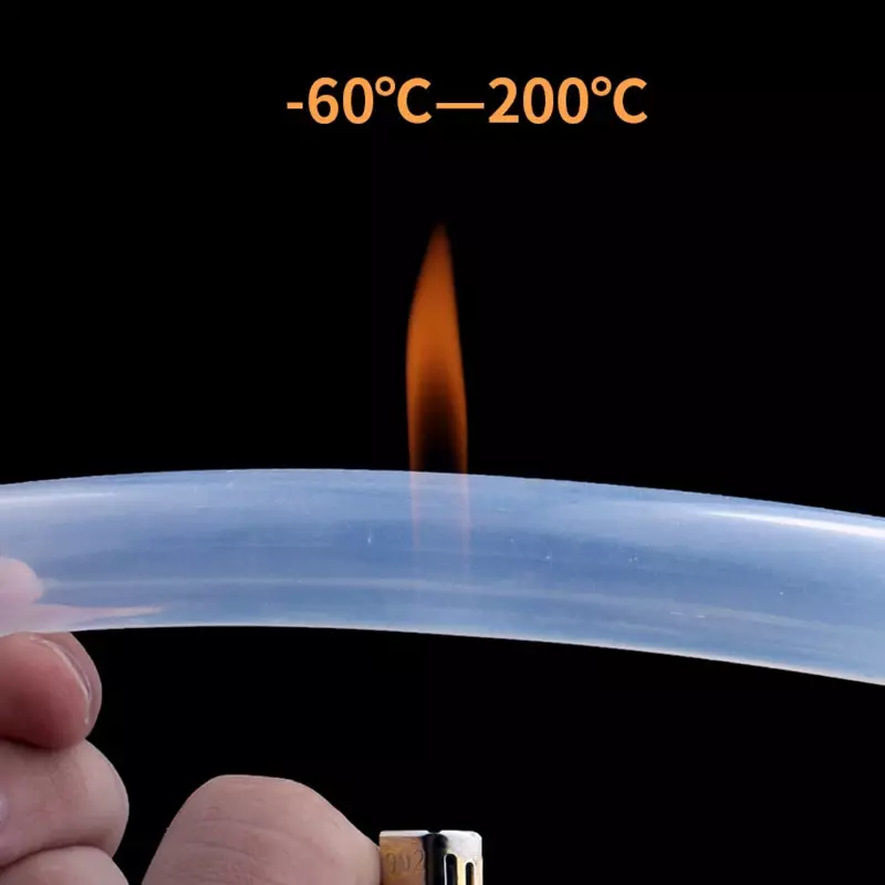 Tubo de silicona transparente de grado alimenticio, manguera de goma Flexible para jardín, acuario, 2, 4, 6, 8, 10, 12, 1/3/5 metros