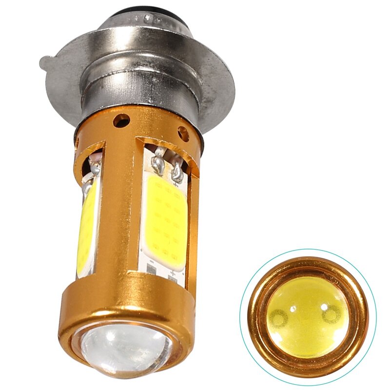H6M PX15D P15D LED Motorcycle Headlights Hi-Lo Beam Bulb for Motorbike Scooter Moped Head Light Lamp White 1500Lm 12-30V