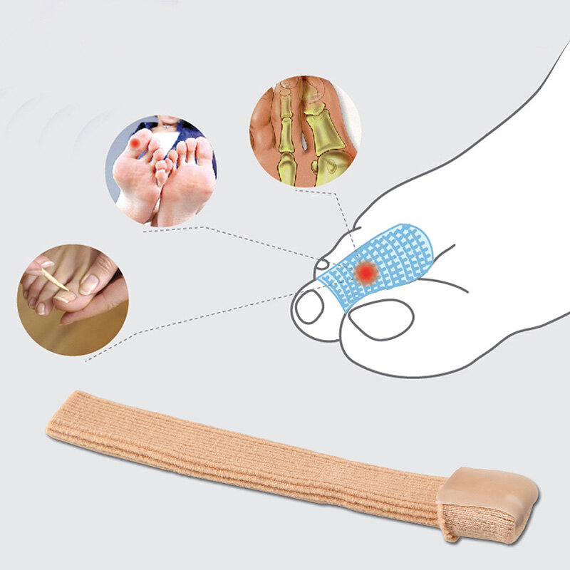 Protector de silicona de nailon para dedos de los pies, tubo de vendaje para el cuidado de los pies, aplicador de alivio del dolor, pedicura, callos, tubo de vendaje suave, 20cm