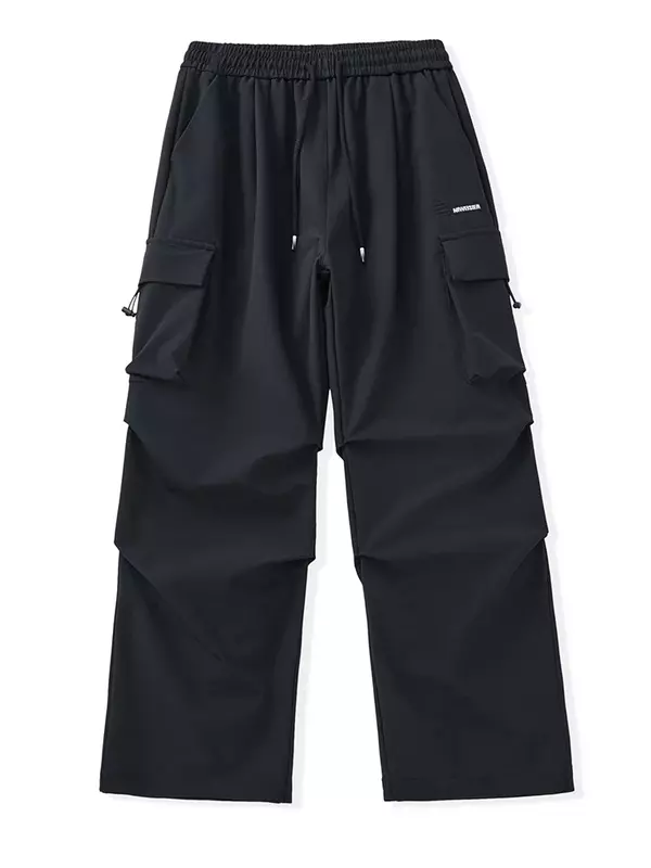 Pantalon Cargo pour Homme, Streetwear, Multi-poches, Jambes Larges, Décontracté, At Straight fjPlus, Taille 8XL, Nouvelle Collection Été 2024
