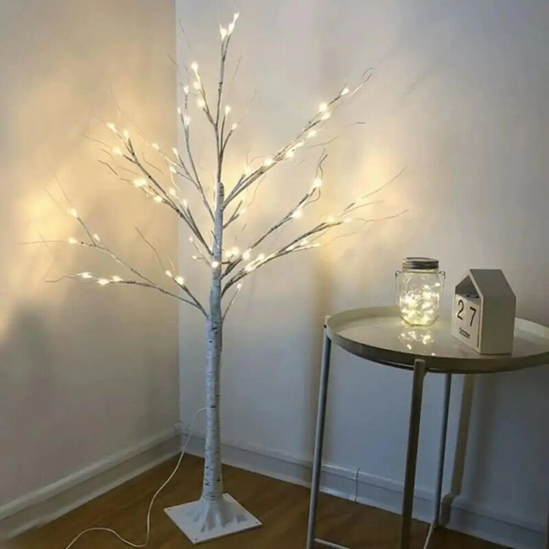 Christmas Decoration 2023 LED White Birch Lamp 60cm Birch Tree Home Bedroom Light Creative Christmas Tree Lighting Bedroom Light