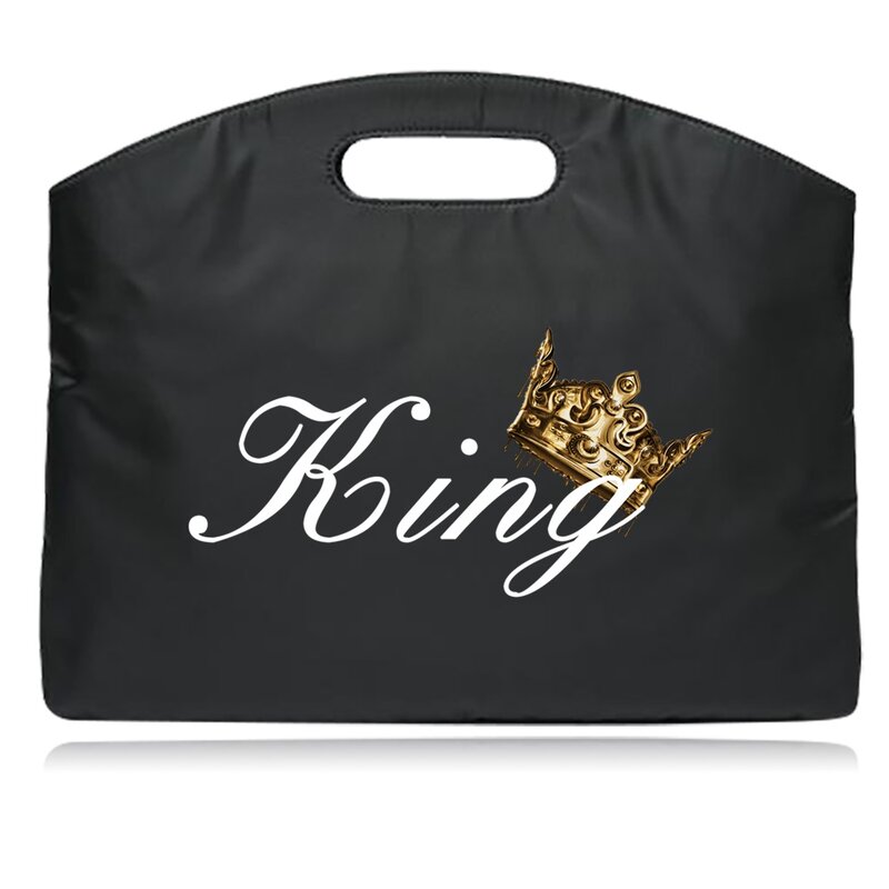Porte-documents Business série King & Queen, sac à main à motif d'ordinateur portable, fourre-tout de bureau, pochette pour Macbook Air Pro 13 pochettes