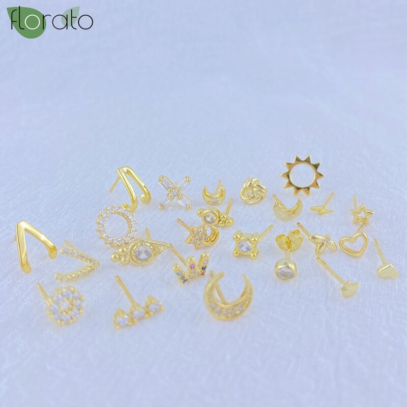 925 Sterling Silver Needle Exquisite Heart Earrings for Women Fashion Stud Earrings Gold Earrings Wedding High Luxury Jewelry