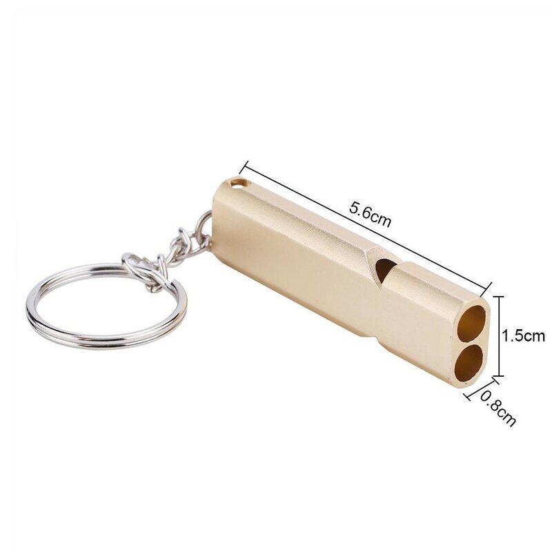1PC 150 Decibel Outdoor SOS Whistle Aluminum Alloy Survival Whistle Keychain Hunting Climbing Hiking Camping Safety Whistle