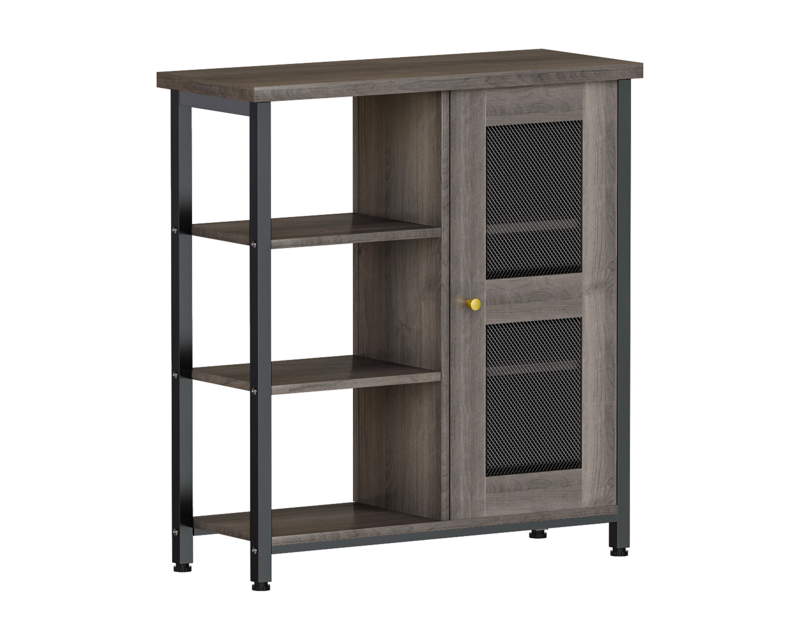 Versatility Open&Close Lockers W/6 Shelves Sideboard Free Standing Cupboard Entryway Cabinet Bookcase Living Room Side Cabinets