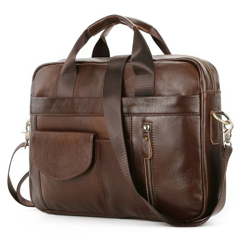 Деловой мужской портфель из воловьей кожи, Женская вместительная сумка для ноутбука, Офисная Сумка для документов