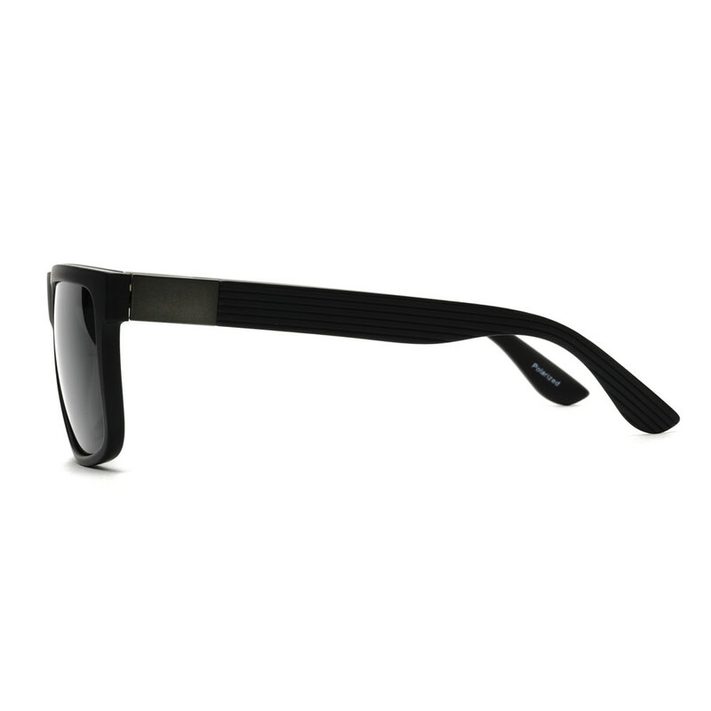 JM gafas de sol cuadradas Vintage para hombre y mujer, gafas de sol polarizadas con patas a rayas, decoración de Metal, UV400