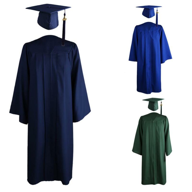 Robe University Academic Graduation Gown 2021 Adult Zip Closure Mortarboard Hat