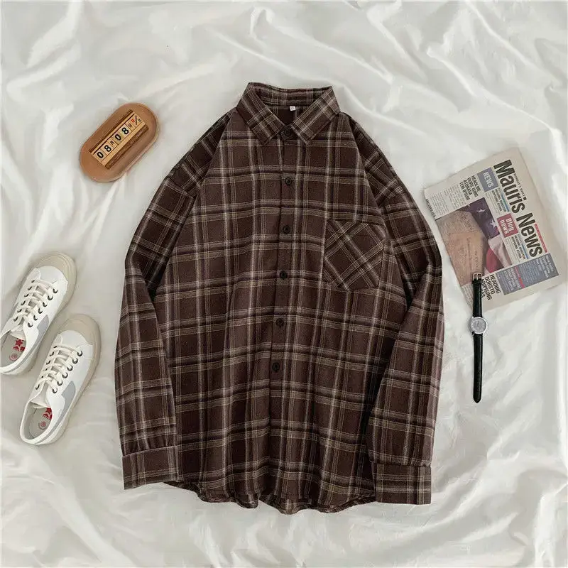 Casual Shirts for Women Korean Style Loose Design Turn-down Collar Young Female Tops Spring All-match Harajuku Bf Long Sleeve