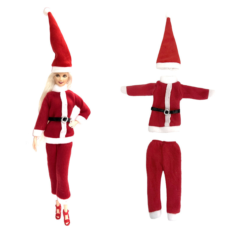 NK แฟชั่นอย่างเป็นทางการชุดวันคริสต์มาสสำหรับ1/6 FR Ken Santa Claus ตุ๊กตาอุปกรณ์สำหรับตุ๊กตาบาร์บี้ตุ๊กตา Cosplay Pretend Play ชุด JJ