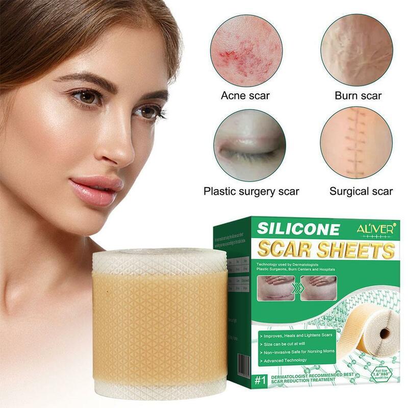 Acne Surgical Stretch Marks Removal Scar Cream Pimples Patch Self-adhesive Skin Tone Gel Spot Burn Repair Tape Acne Face F3Y2