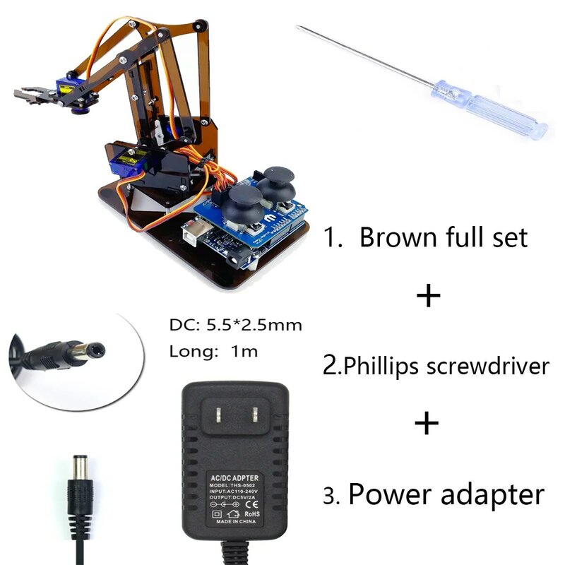 Robotarm Plank 4 Dof Robot Manipulator Klauw Sg90 Mg 90S Robot Voor Uno Board Programmeerbaar Speelgoed Diy Kits Splicing Roer Geschenken