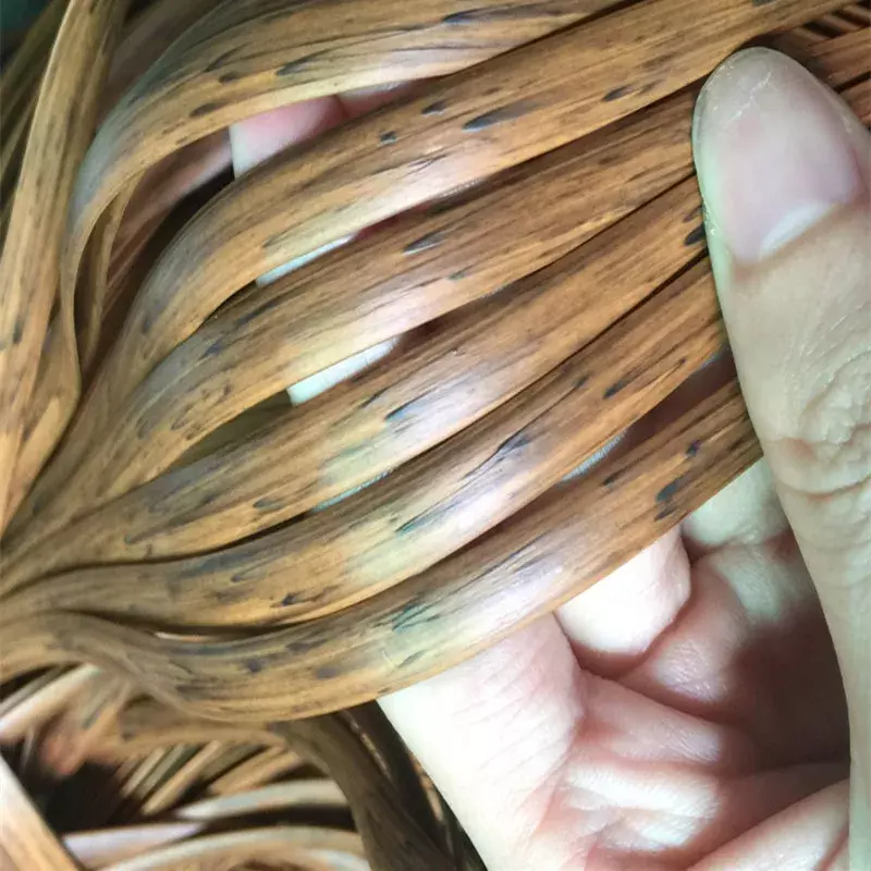 Colore del grano del legno/stampa marrone gradiente piatto sintetico PE Rattan materiale di tessitura Rattan di plastica per sedia a maglia e riparazione Ect