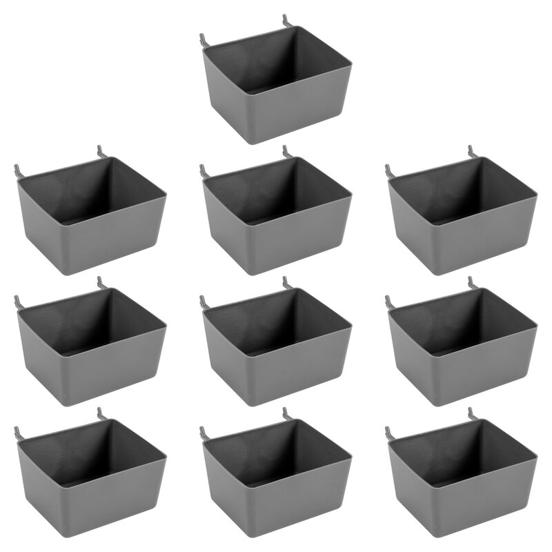 Scatola per pannelli forati da 10 pezzi, Kit per contenitori per pannelli forati, Organizer per cestini per pannelli forati, parti di accessori per pannelli forati per l'organizzazione di strumenti