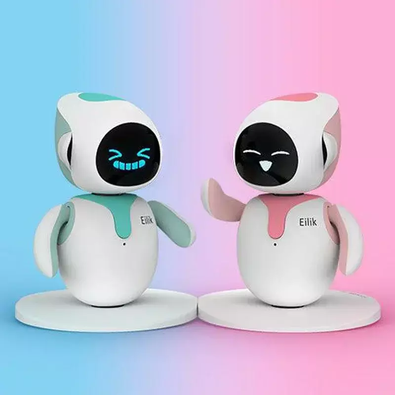 Eilik-Robô Eletrônico Desktop para Estudo, Smart Pet Companion Brinquedos, Interação Emocional, Presentes de Natal