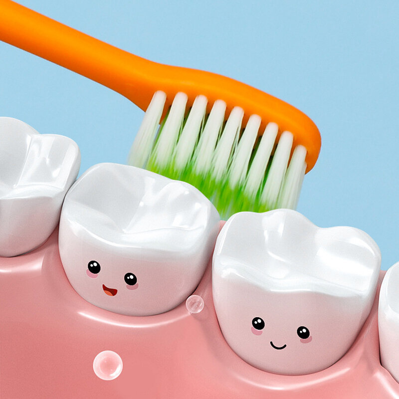 Soft Training Teeth Cleaner Teethers Dental Brush Cute Kawaii Cartoon Carrot Health Care Tools Toothbrush for Children Kids Item