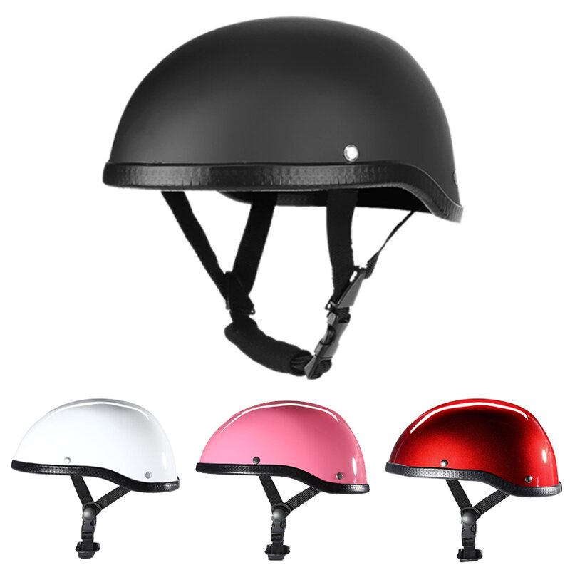 รถจักรยานยนต์อุปกรณ์เสริมนางสาวป้องกันหมวกเก่า Vintage Half Helmet จักรยานสเก็ตบอร์ดผู้ใหญ่ขี่จักรย...
