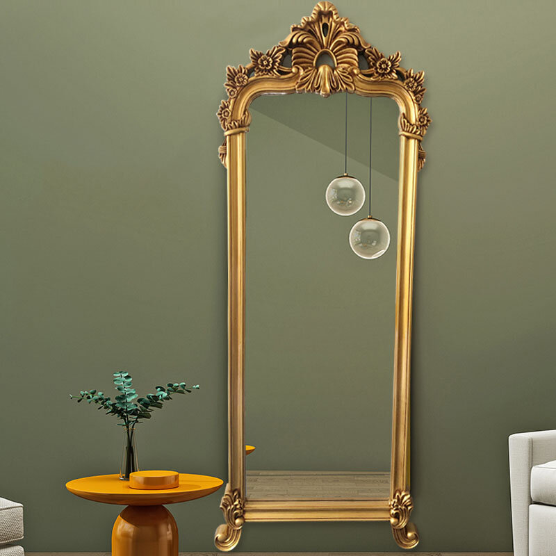 Gouden Noordse Spiegel Full Body Esthetische Staande Gepersonaliseerde Full Body Spiegel Luxe Oversized Espejos Decorativos Kamer Decor