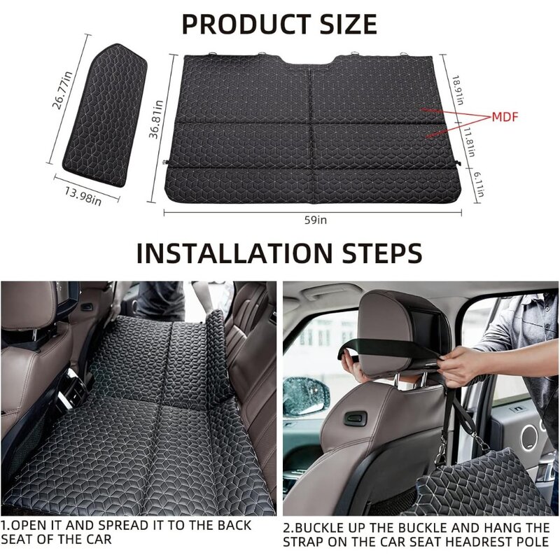 Dog Back Seat Extender for Truck, Truck Bed Mattress,Pet Seates Covers for F150/RAM1500/Truck Dog Cover Back Seat