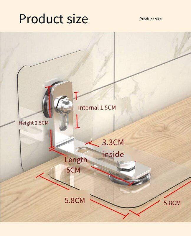 2 Set kabinet pemasangan anti-toppling retainer non-punchable Furniture TV rak buku lemari sepatu bayi kunci pengaman