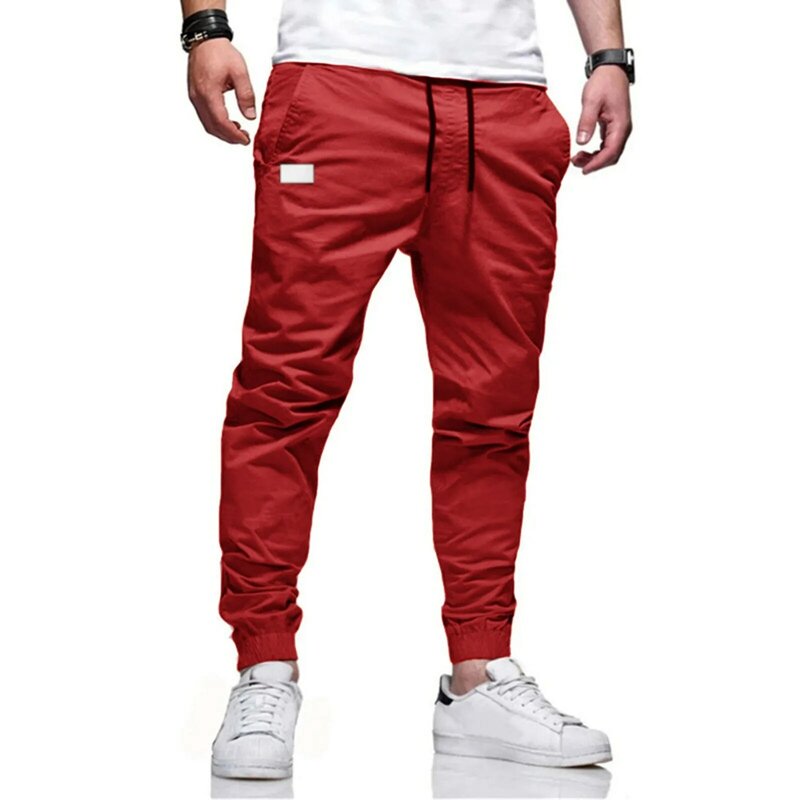 Pantalones bombachos con múltiples bolsillos para hombre, chándal de Hip Hop, primavera y otoño, novedad de 2024