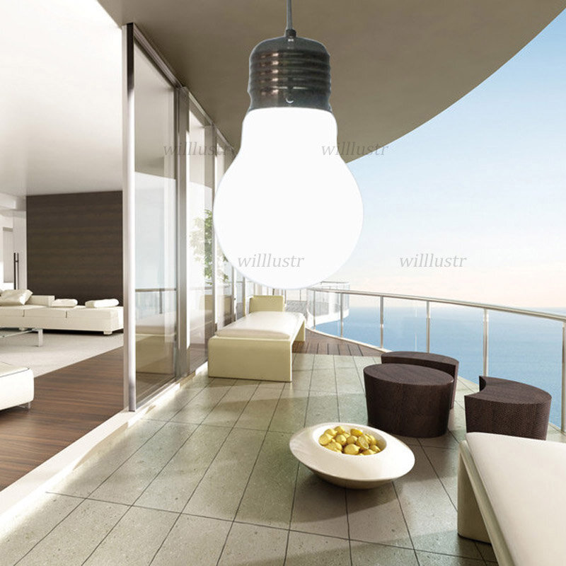 Креативная Подвесная лампа с Mega лампочками, стеклянный светильник в стиле минимализма для отеля, ресторана, крыльца, столовой, спальни
