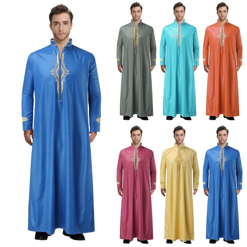 남성용 이슬람 패션 로브, 중동 아라비아 아바야 두바이 카프탄 아랍 터키 라마단, 여름 주바 토브 투브 이슬람 의류