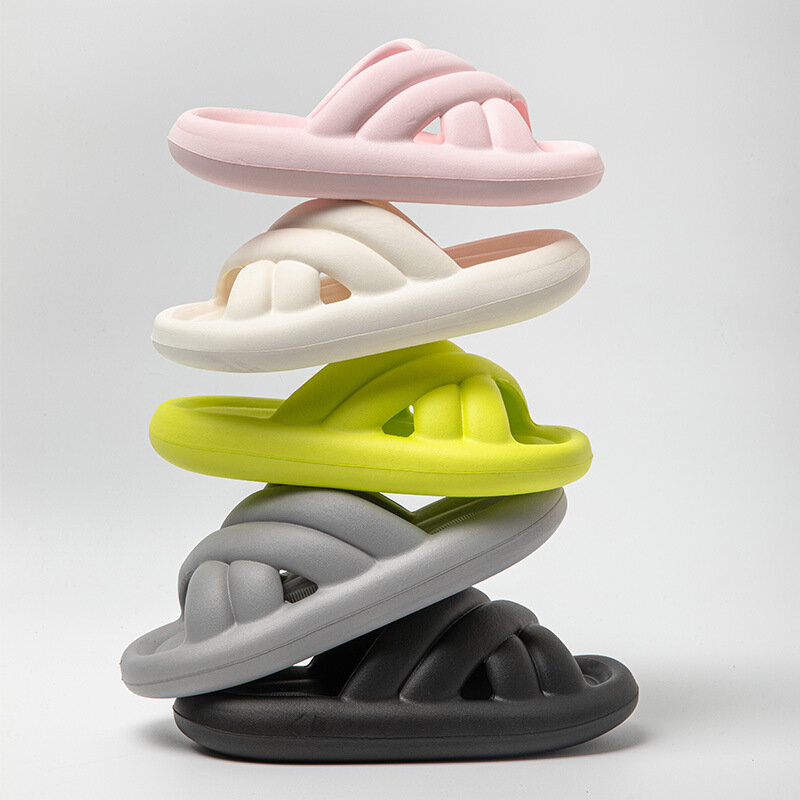 Pantofole nuvola piattaforma spessa donna moda fibbia suola morbida cuscino diapositive sandali donna 2023 estate spiaggia infradito antiscivolo