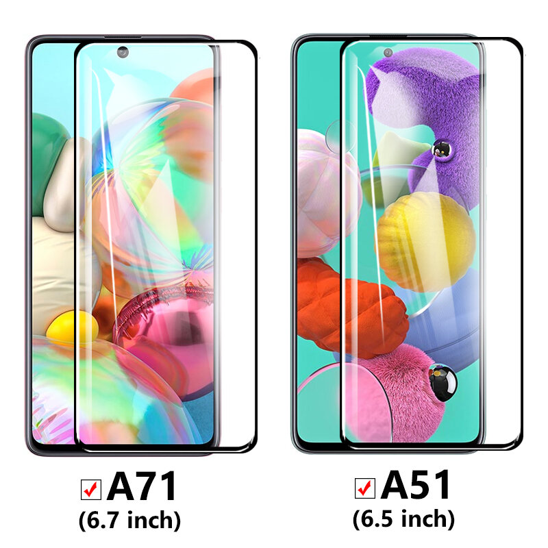 Закаленное стекло 9H для Samsung A51, A71, A70, A50, Защита экрана для Samsung Galaxy A 50, 51, 71, A40, A41, защитное стекло с полным покрытием