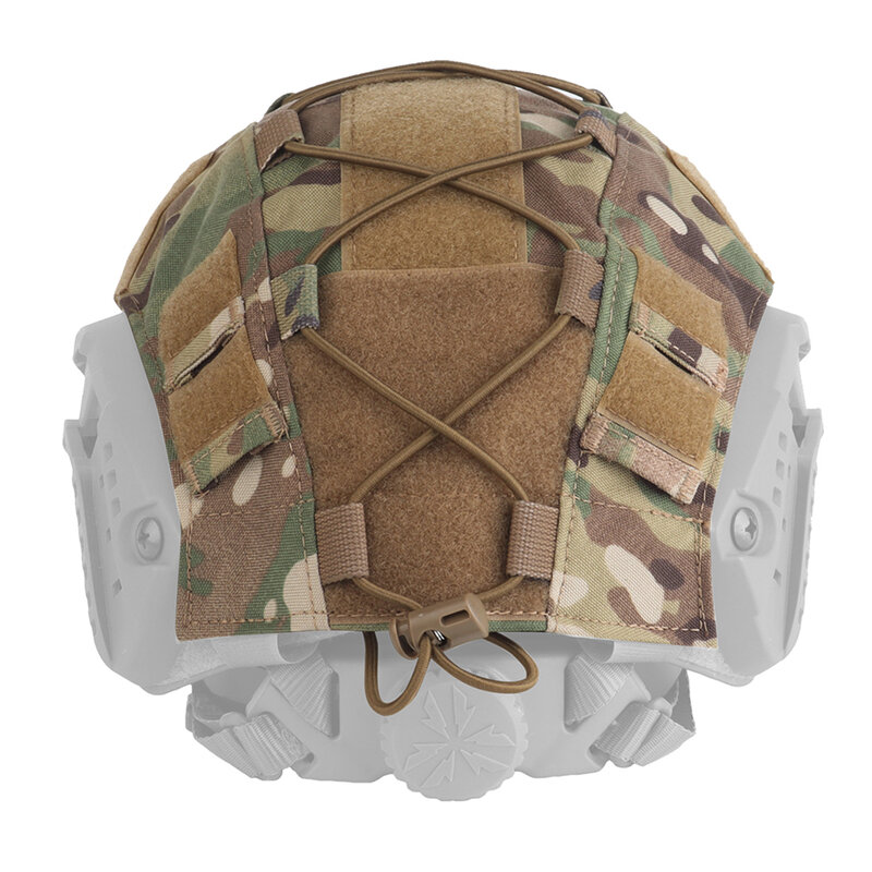 Capa de capacete tático Camo com aro e loop, capa para capacete Airsoft e Paintball, tamanho M e L