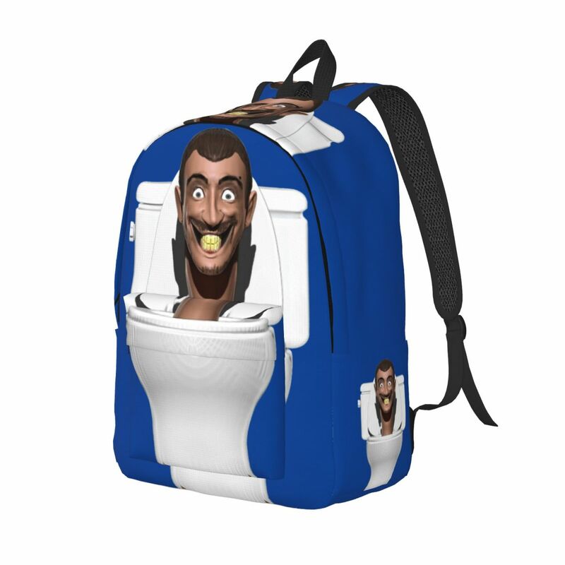 Skibidi Toilet Meme Smile Backpack for Boy Girl Kids Student School Bookbag Daypack Kindergarten Primary Bag Hiking