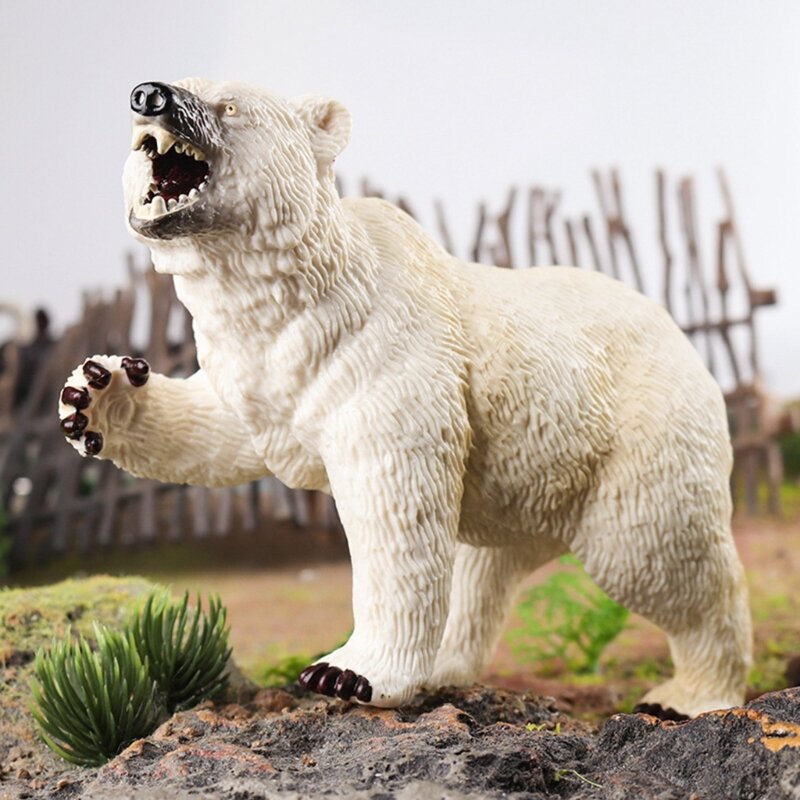 Niedźwiedź Model statyczny statua rysunek wystrój Bonsai domek do zabawy układ Hobby kolekcja niedźwiedź figurka dzieci torba z