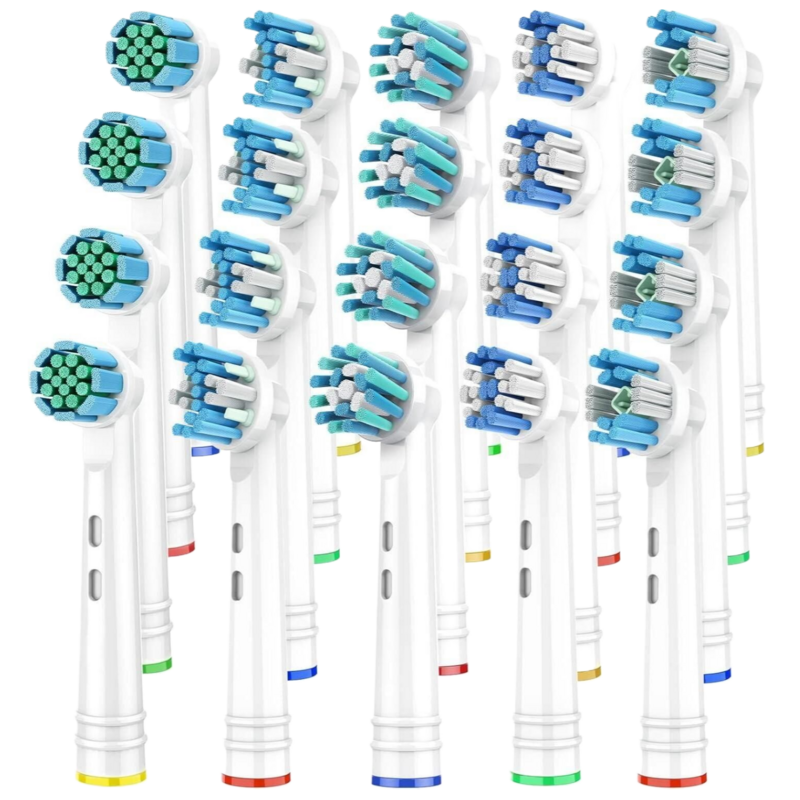 20 testine di ricambio ricariche compatibili per Oral B Braun Precision,Floss,Cross,3D Clean 7000/Pro 1000/9600/ 5000/3000/8000