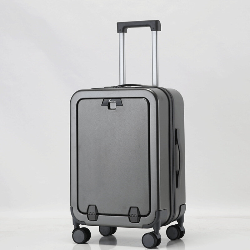 2024 nuova valigia Unisex di grande capacità apertura anteriore Trolley Trolley Password valigie viaggio robusta e durevole borsa da viaggio
