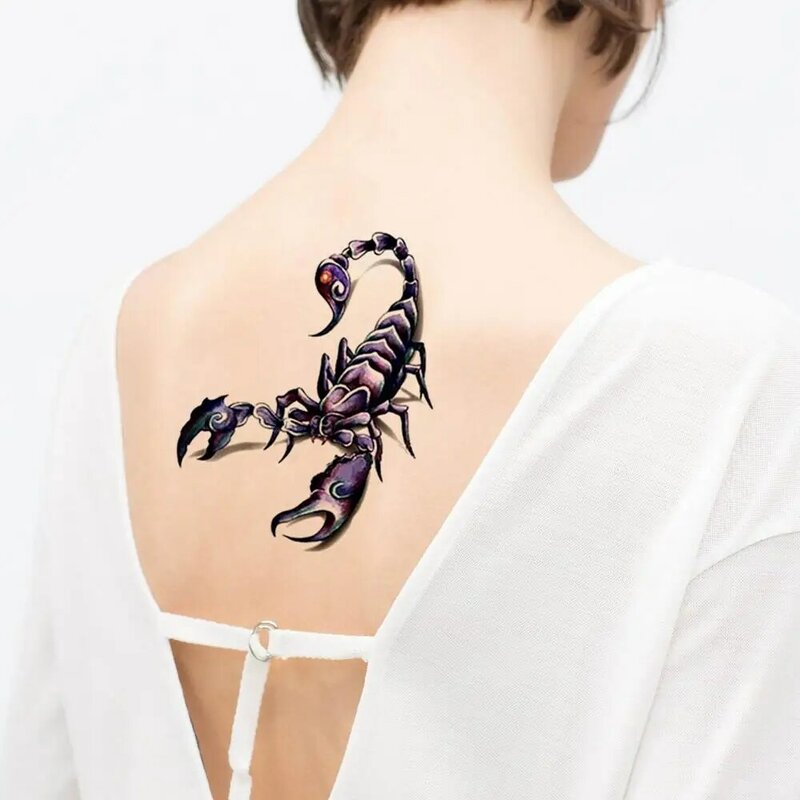 Mannen Mode Cool Grappig 3d Schorpioen Koning Tijdelijke Waterdichte Tattoo Sticker