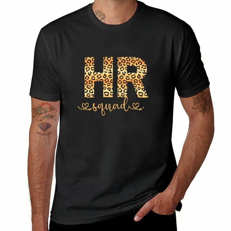 HR-Recursos Humanos Squad T-shirt para homens, roupas de treino, camisetas fofas, tops fofos