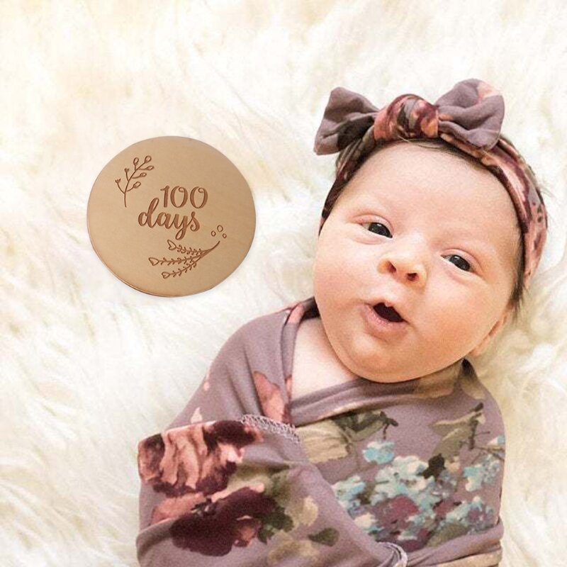 Kartu Peringatan Kelahiran Bayi Alat Peraga Fotografi Kartu Perekaman Pertumbuhan Bayi Baru Lahir