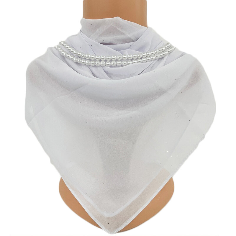 Мусульманский квадратный шифоновый шарф, 85 х85 см