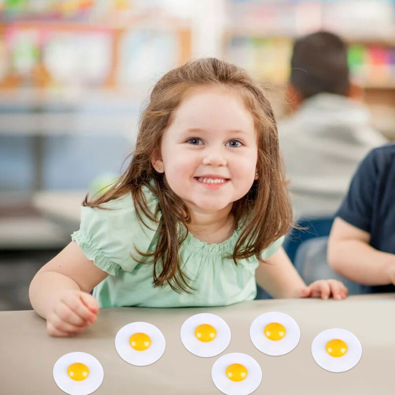 Fried egg squeeze brinquedo simulação alimentos crianças fingir jogar alívio do estresse brinquedos festa favor e casa decorações de mesa