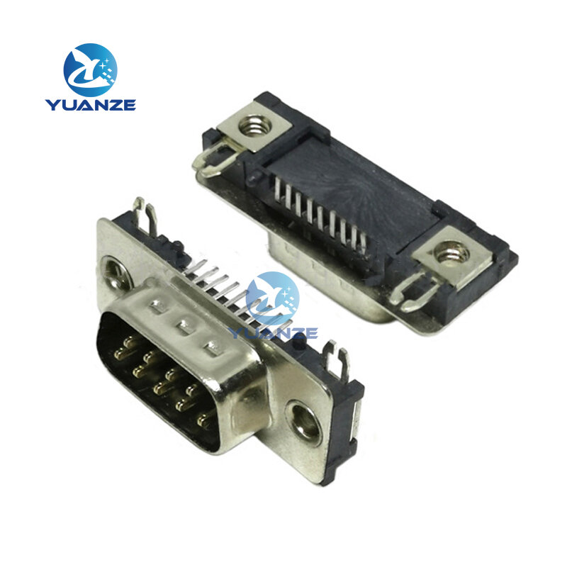 2pcs Ultra-thin DB head DR9 Core Male SMT Patch Socket Single Row Foot DB9 Connector Connector Patch